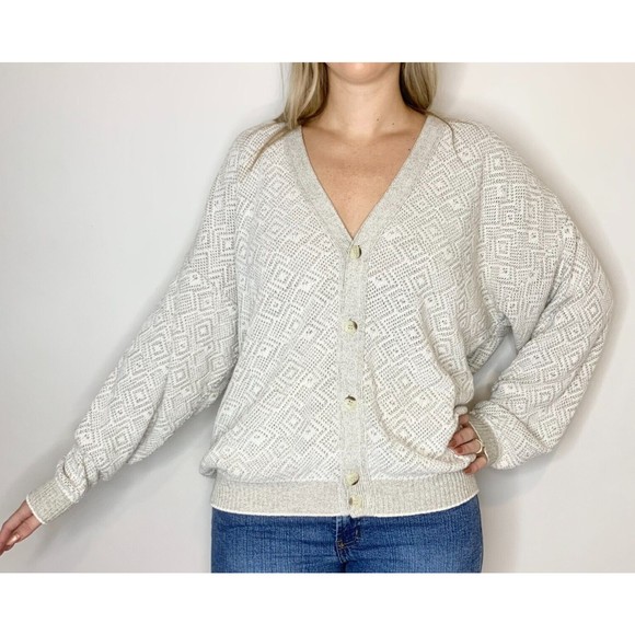 croft & barrow Other - Mens Italian Cardigan Sweater  Grandpa Neutral Size XL Croft and Barrow